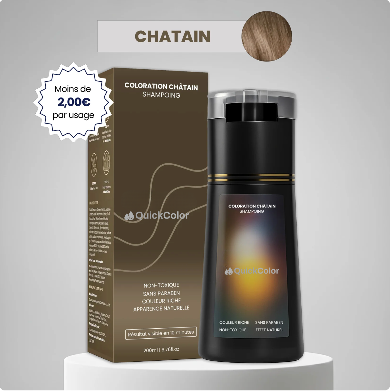 QuickColor shampoing colorant instantané