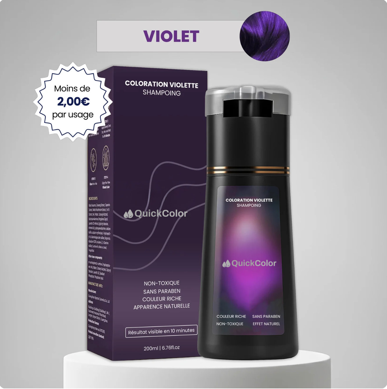 QuickColor shampoing colorant instantané